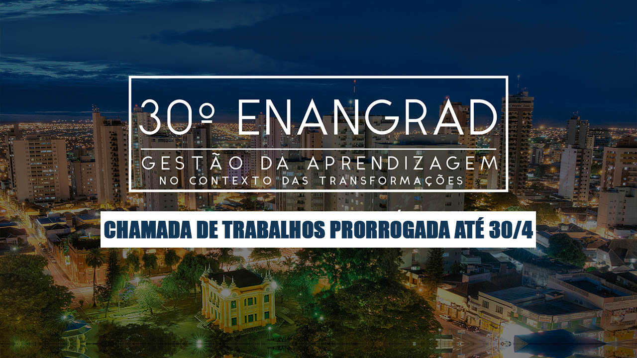 Read more about the article Enangrad prorroga prazo para chamada de trabalhos
