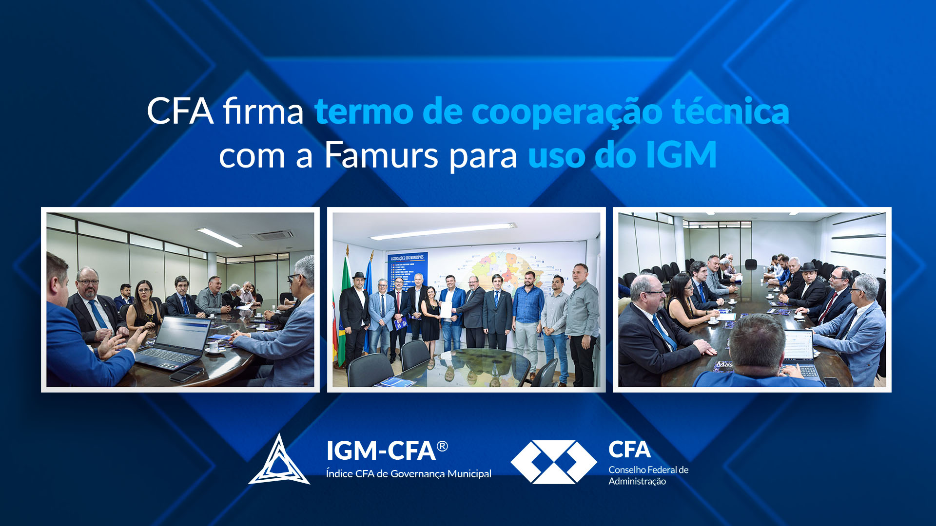 Leia mais sobre o artigo CFA firma termo de cooperação técnica com a Famurs para uso do IGM