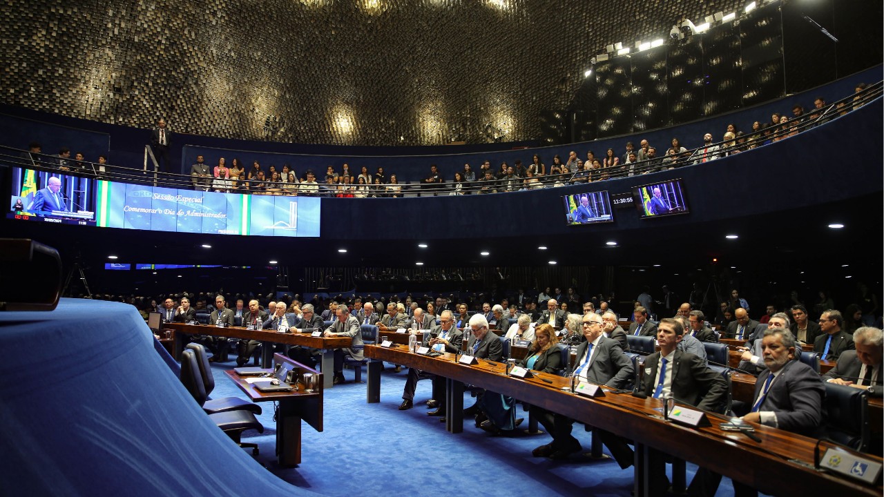 Leia mais sobre o artigo Alunos de Administração do Distrito Federal vivenciam homenagem no plenário do Senado